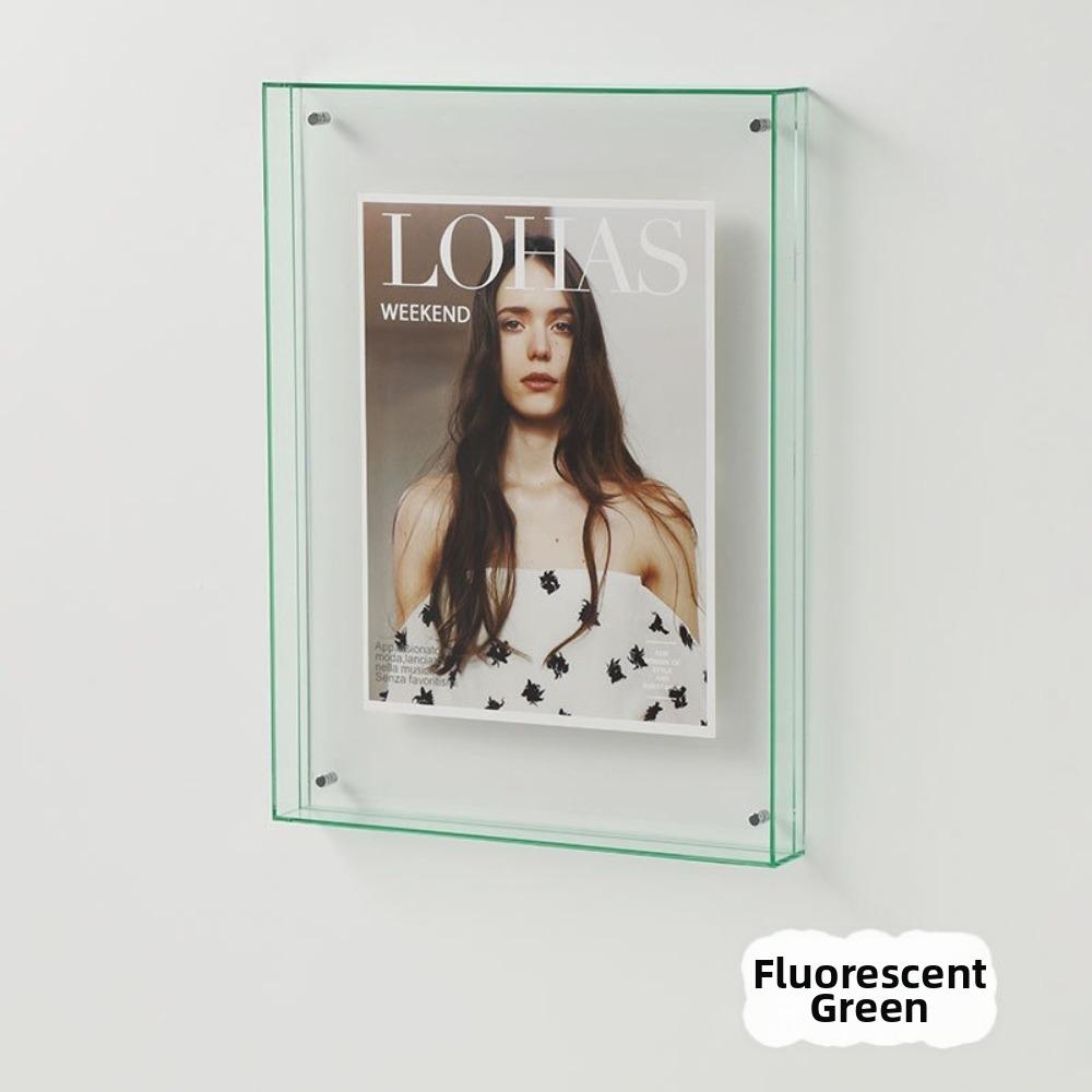 

New Ins Style Photo Frame 3inch Colorful DIY Picture Frame Without Photos Acrylic Table Wall Decoration Hall Bedroom 11-14cm светло-зеленый