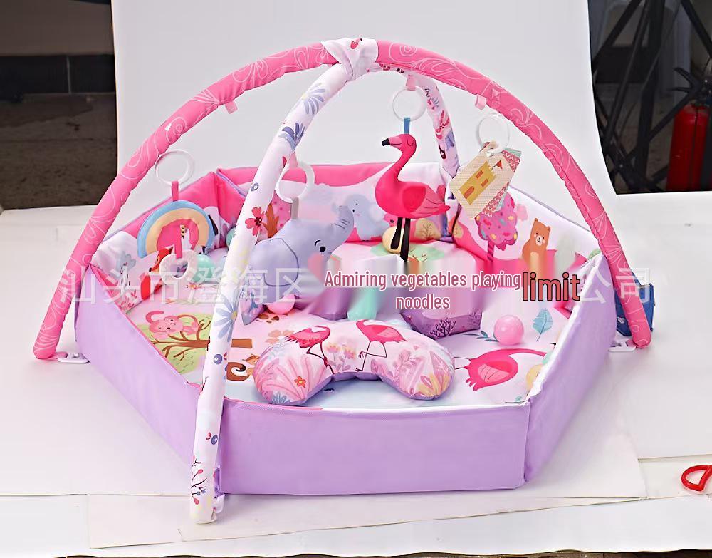 Sechseckiges Baby-Laufgitter mit Ozeanballbecken und Krabbelmatte für 0-36 Monate