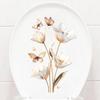 3D Realistic Flower & Butterfly Toilet and Window Stickers, Lifelike Waterproof Removable Bathroom Wall Decals