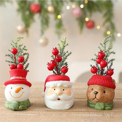 Resin Christmas Decorations Snowman Santa Snowman Christmas Christmas Dwarf Doll