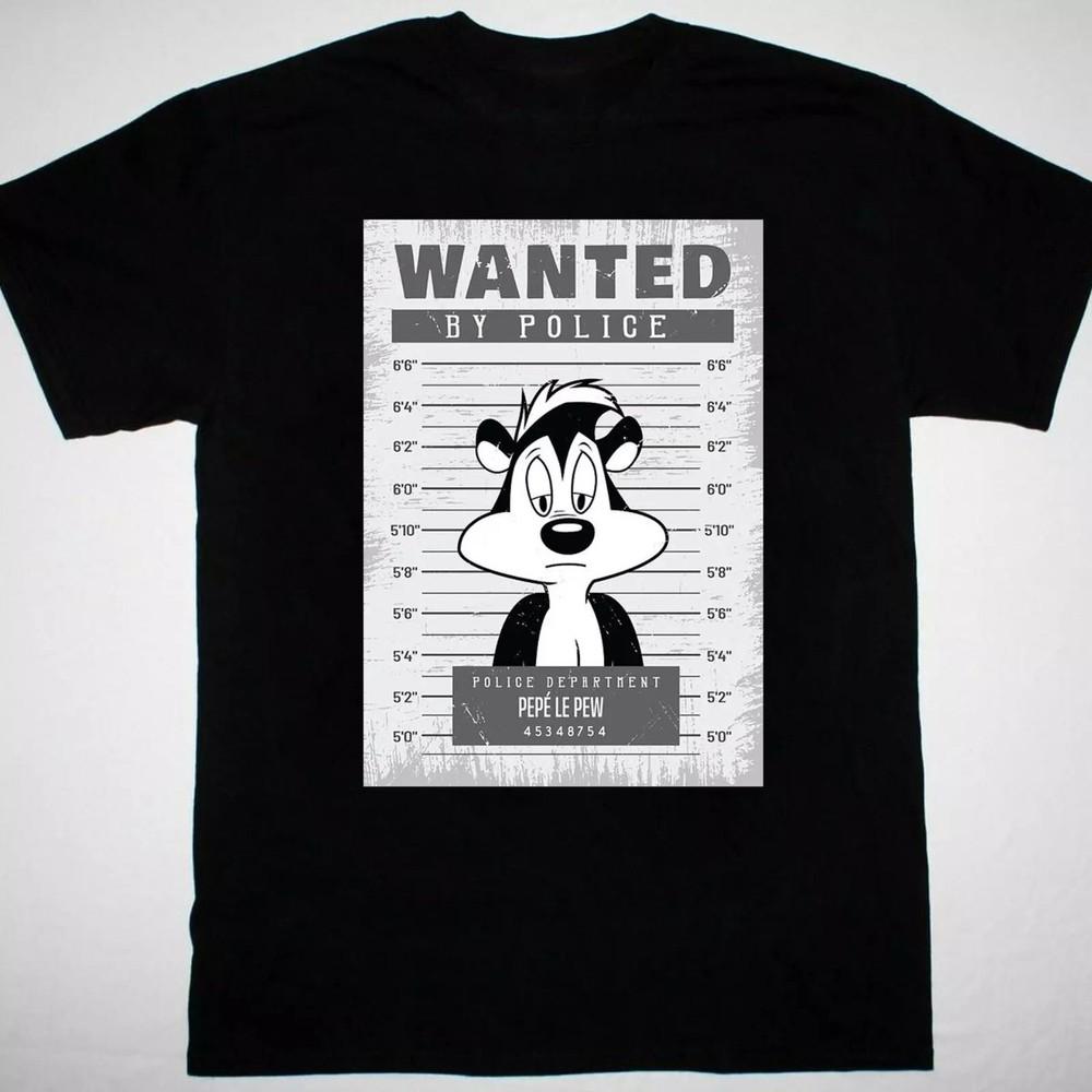 Pepe Le Pew shirt black T-shirt short sleeve All sizes S-45Xl  BL1074