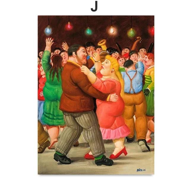 Fernando Botero Femei Dansând Circ Artă de Perete Pictură pe Pânză Postere și Imprimeuri Nordice Imagini de Perete pentru Decorarea Camerei de Zi
