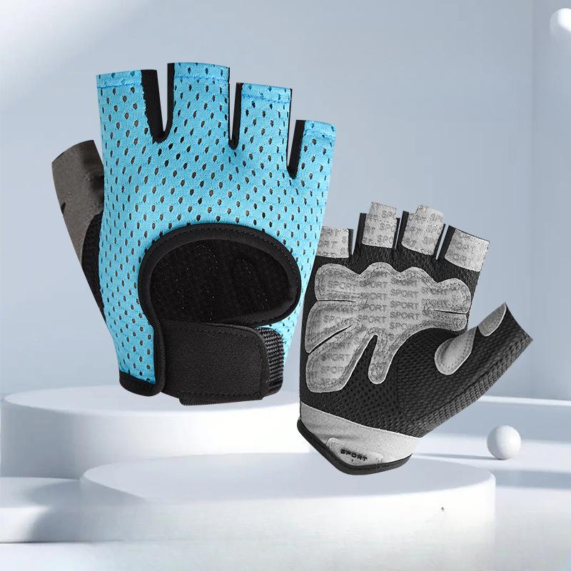 

Перчатки без пальцев противоскользящие с амортизацией износостойкие против образования мозолей влагоотводящие и для поднятия железа спорт на открытом воздухе езда XL