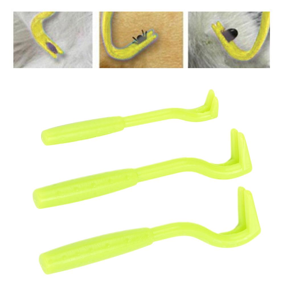 2 Sets of ABS Green Pet Tick Remover Bug Catcher Flea Tweezers Groom Tool for Dogs Cats General