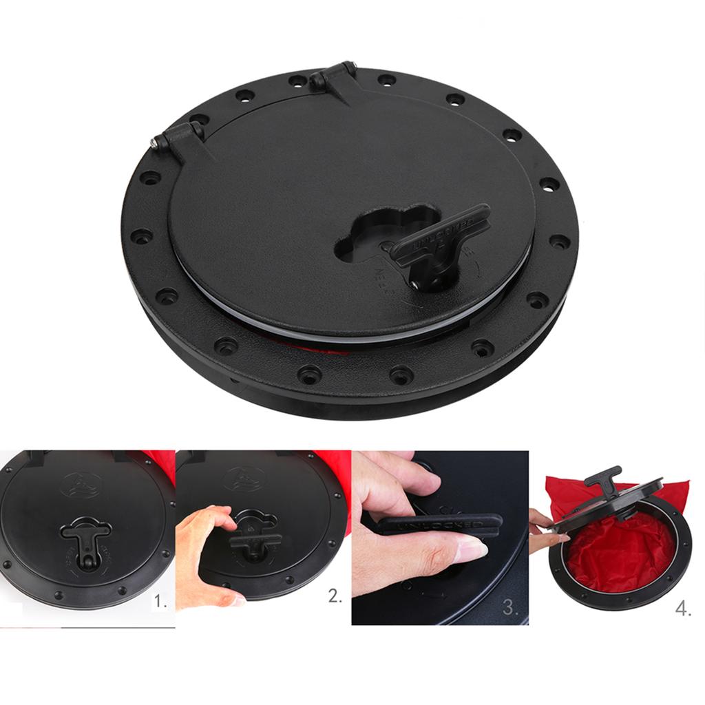 Boat Sealing Hatch Cover Round Circular Type Lid Waterproof Kayak Accessories W Storage Bag
