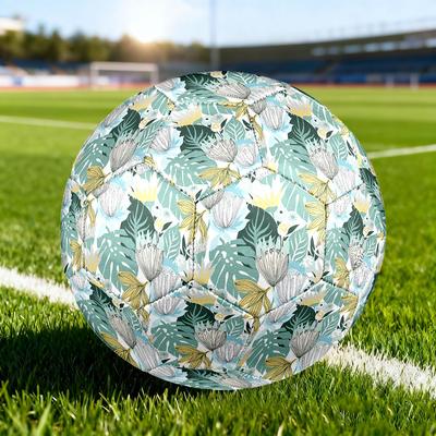 1pc Tropical Floral Size 5 Soccer Ball Professional Match Training Football Indoor &Outdoor Sports Ball Lightweight Durable C65183