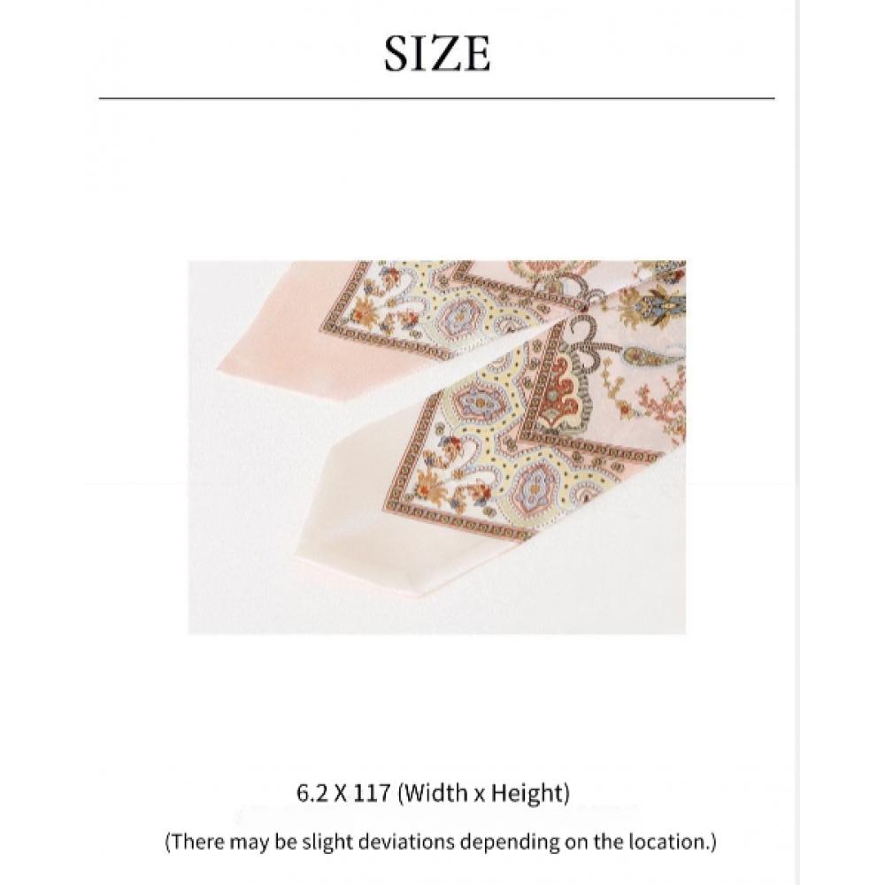 Daks Pink Silk Twilly Scarf Paisley Dcsc6e550p1