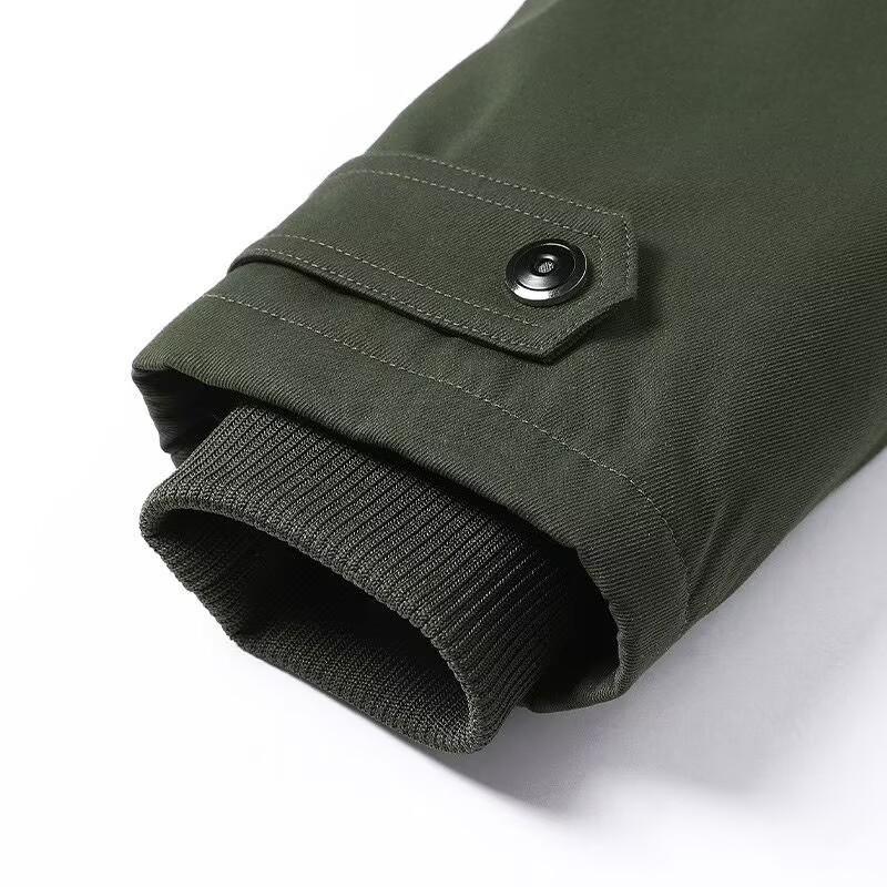 Brown 3D Pocket Casual Cotton Zipper Jacket - Thick, Warm, Loose Fit, Large Size