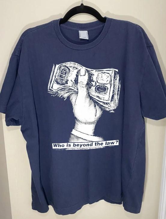 Rage Against The Machine Who Is Beyond The Law navy tee QT7969 XL