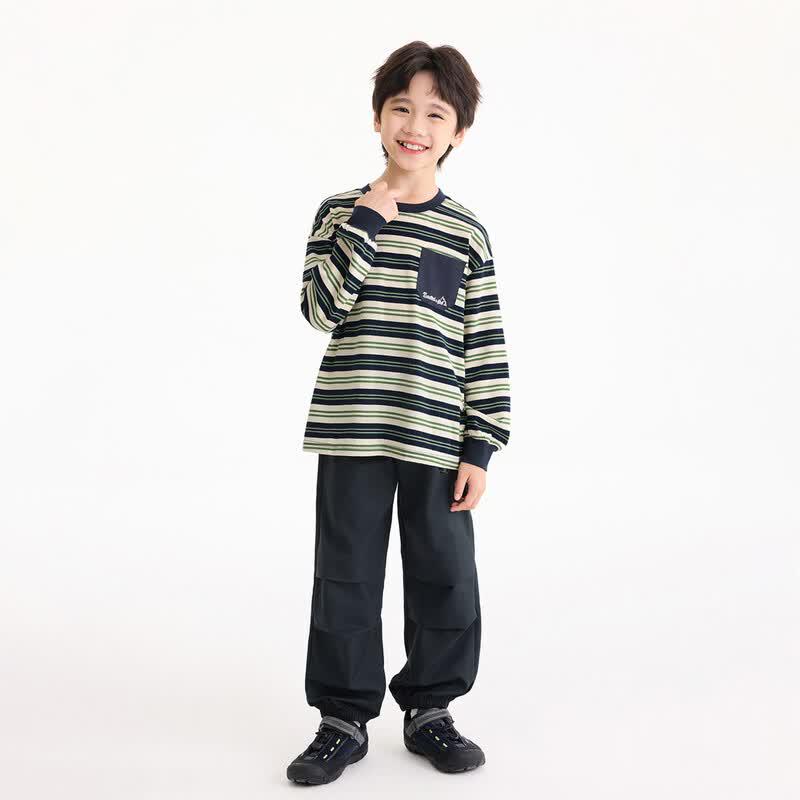 Xiaoyinman Boys' Retro Stripe Long Sleeve T-Shirt