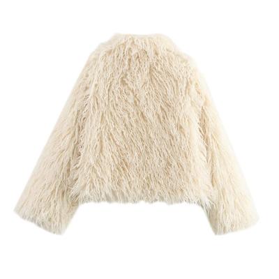 New Autumn Models, Women's Clothing, Fashionable and Versatile Design, Long Fur Lapel Collar and Long Sleeves