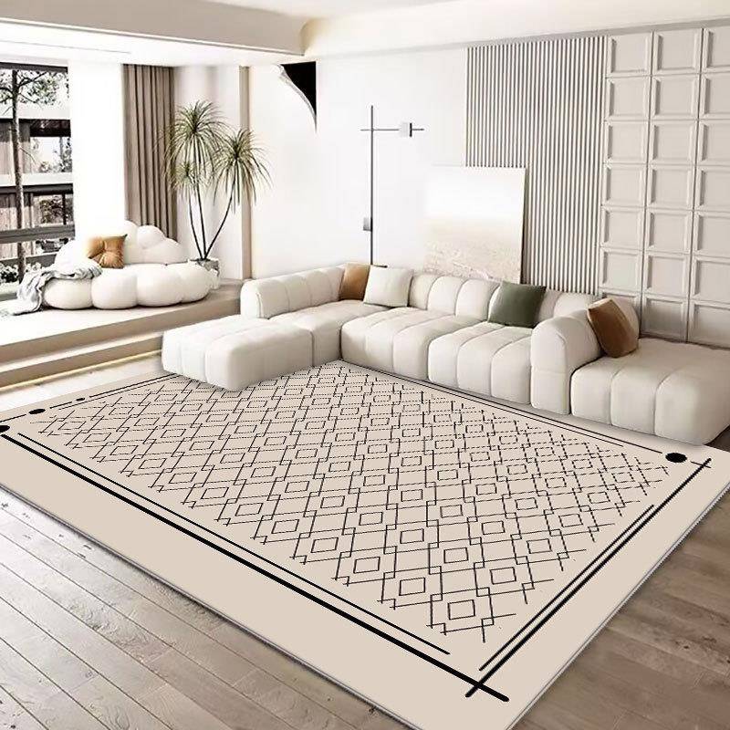 Cream Style Carpets for Living Room Large Area Bedroom Decor Simple Carpet Thickend Plush Lounge Floor Mat Fluffy Soft Study Rug