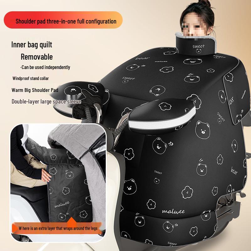 2025 Winter Extra Thick Waterproof Fleece Lined Electric Motorcycle Windshield Cover