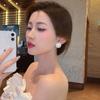 925 Silver Needle Pearl Earrings Design Temperament Earrings Exquisite Retro Ear Jewelry