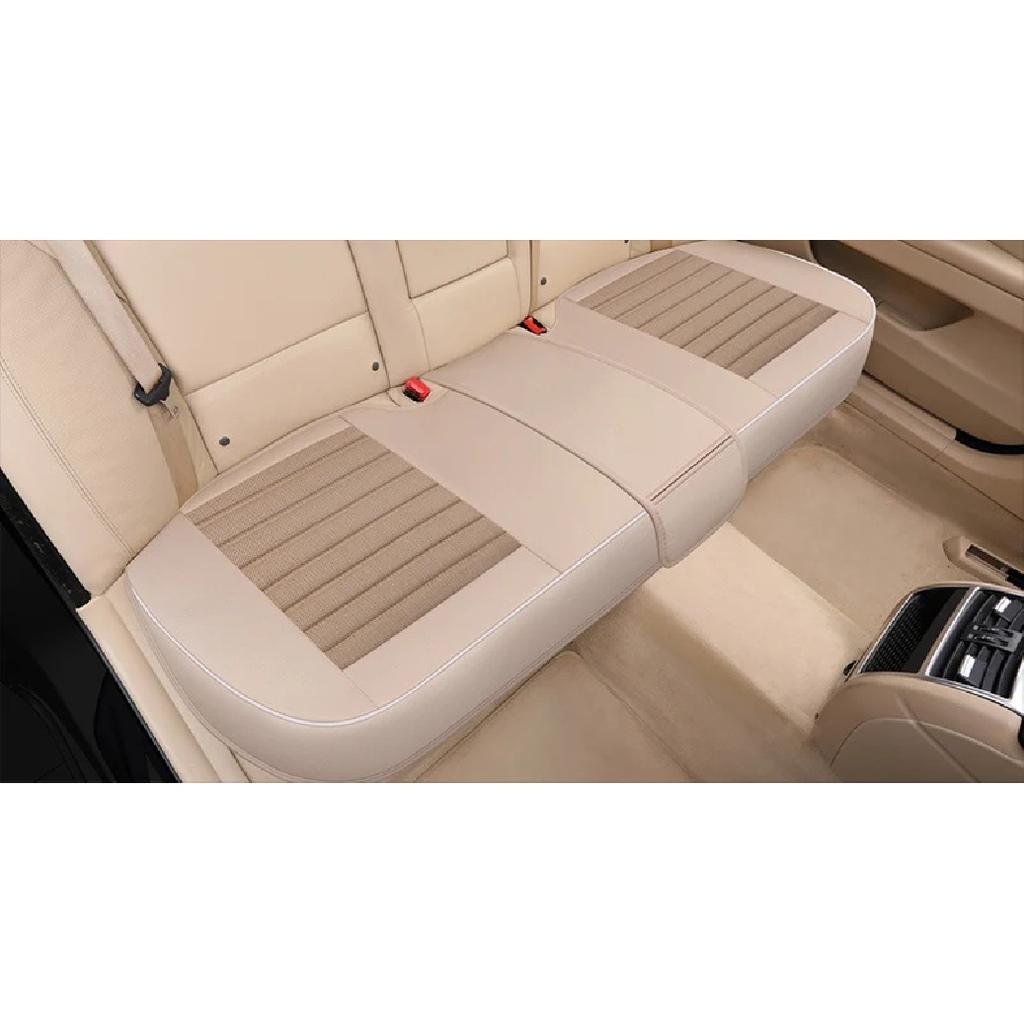 Coprisedile Auto, Cuscino in Lino Stagioni Universale Traspirante Per la Maggior Parte delle Berlina a Quattro Porte e SUV Protezione Ultra-Lusso per Sedile Auto