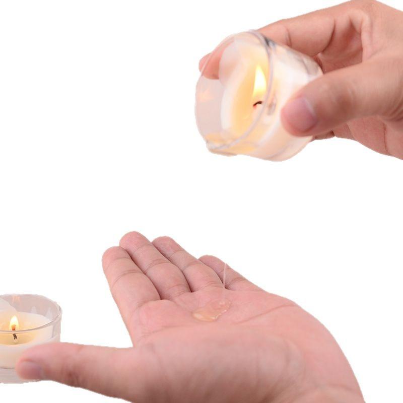 Transparent Cup Low Temperature Candle Glass Cup with Wooden Lid SM Low Temperature Candle Valentine's Day Flirting Dripping Wax Candle