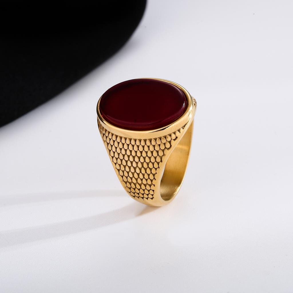 Klassische Herrenringe aus hochwertigem 316L-Edelstahl mit Onyx Trendschmuck