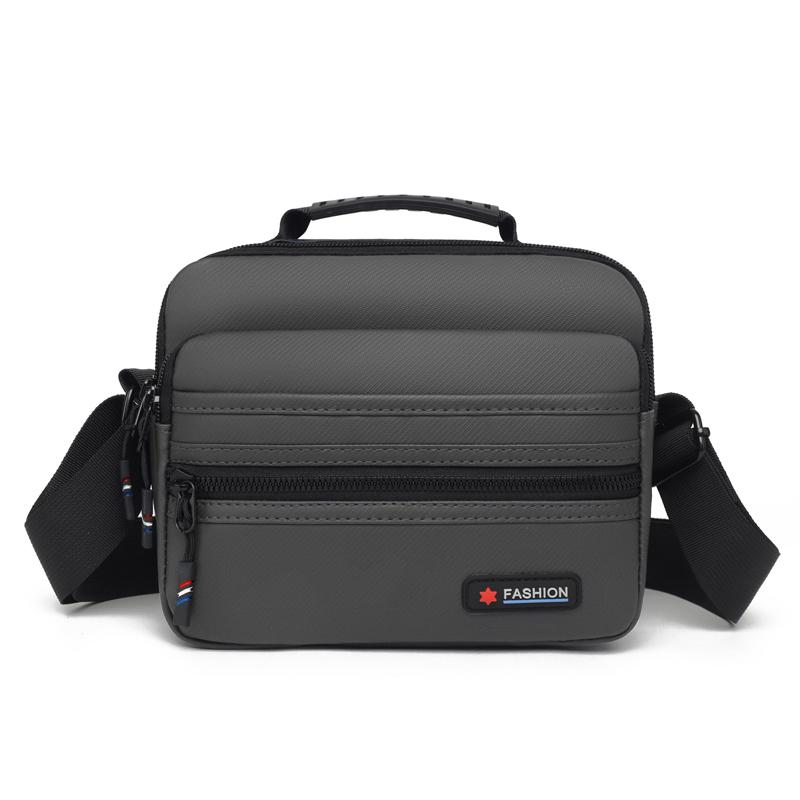 Business Handbag Solid Color Shoulder Bag Large Capacity Men's Commuter Crossbody Bag