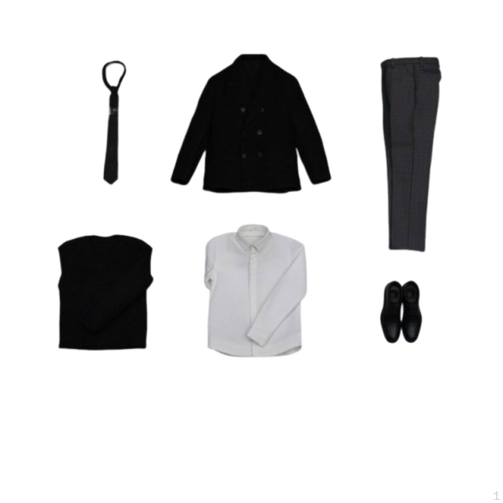 1/6 Scale Peacoat Outfit Highly Detailed Male Doll Business Attire Contemporary Gentleman design