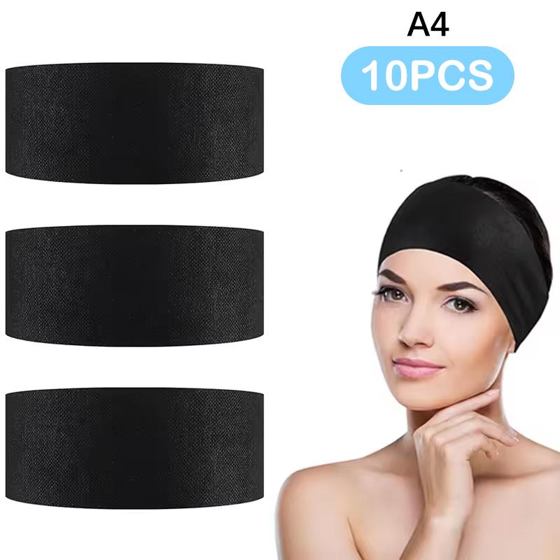 10/50/100pcs Disposable Headbands Spa Salon Facial Headband Black White Pink Elastic Adjustable Magic Tape Skincare Accessory