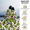 Christmas Grinch Seamless Blanket Soft Throw Blanket For Home Bedroom Bed Sofa Travel Office Solid Christmas Blanket