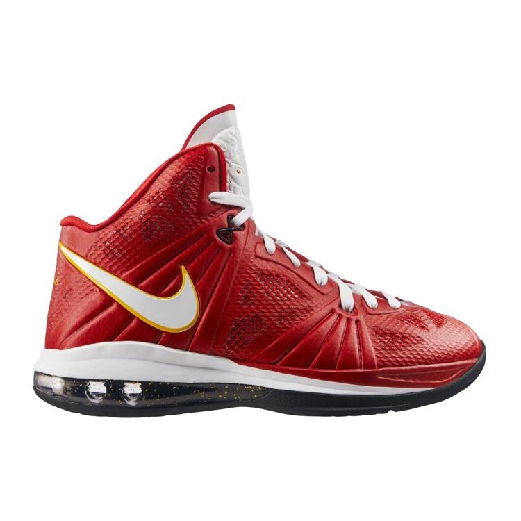 Nike Lebron 8 P.S. 'NBA Finals' (Unisex) Sport Red / White / Del Sol / Black Basketball Shoes 441946 601
