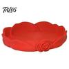 Delicate Rose Shaped Dish Jewelry Storage Tray, Decorative Plastic Trinket Dish, 3D Small Item Container Printed Desktop Organizer for Earrings