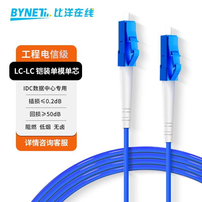 

BYNET Telecom-Grade Armored Single-Mode Single-Core Fiber Optic Patch Cable 1m