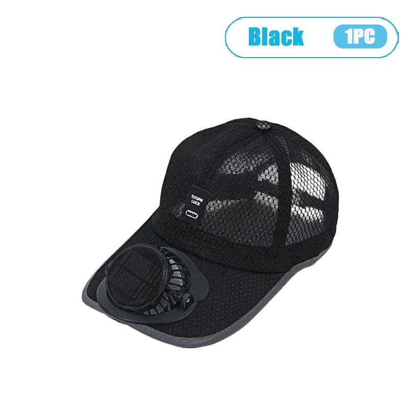 Cappello da Baseball con Ventola Ricaricabile Solare e USB, Rete Traspirante, Raffreddamento, Cappello da Sole per Uomo Donna Estate