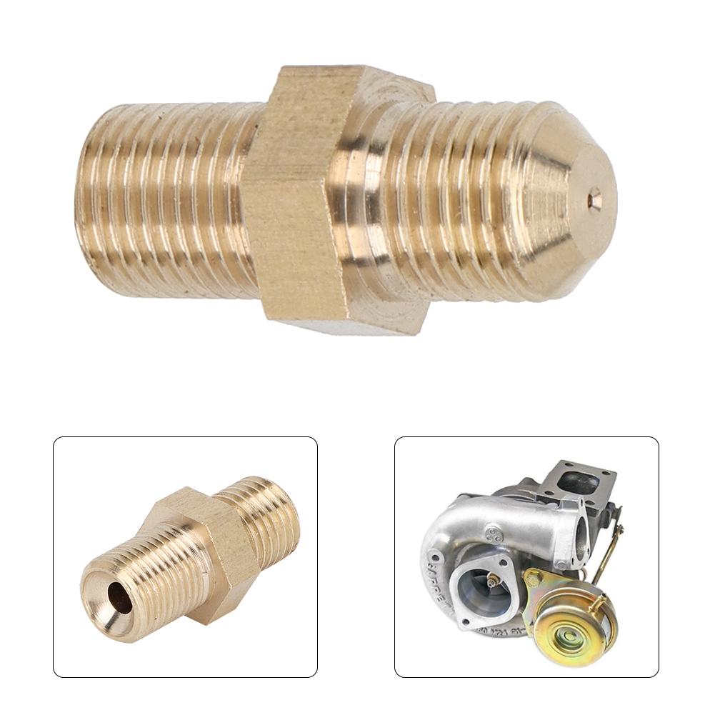 4AN Oil Inlet Feed Adapter with 1.0mm Restrictor for GT28 GT30 GT35R Ball Bearing Turbo