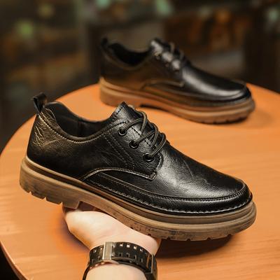 Classic Fashion Oxford Shoes Thick Sole Durable Men's Outdoor Sports Shoes Men's Genuine Leather Casual Shoes Low Top Shoes