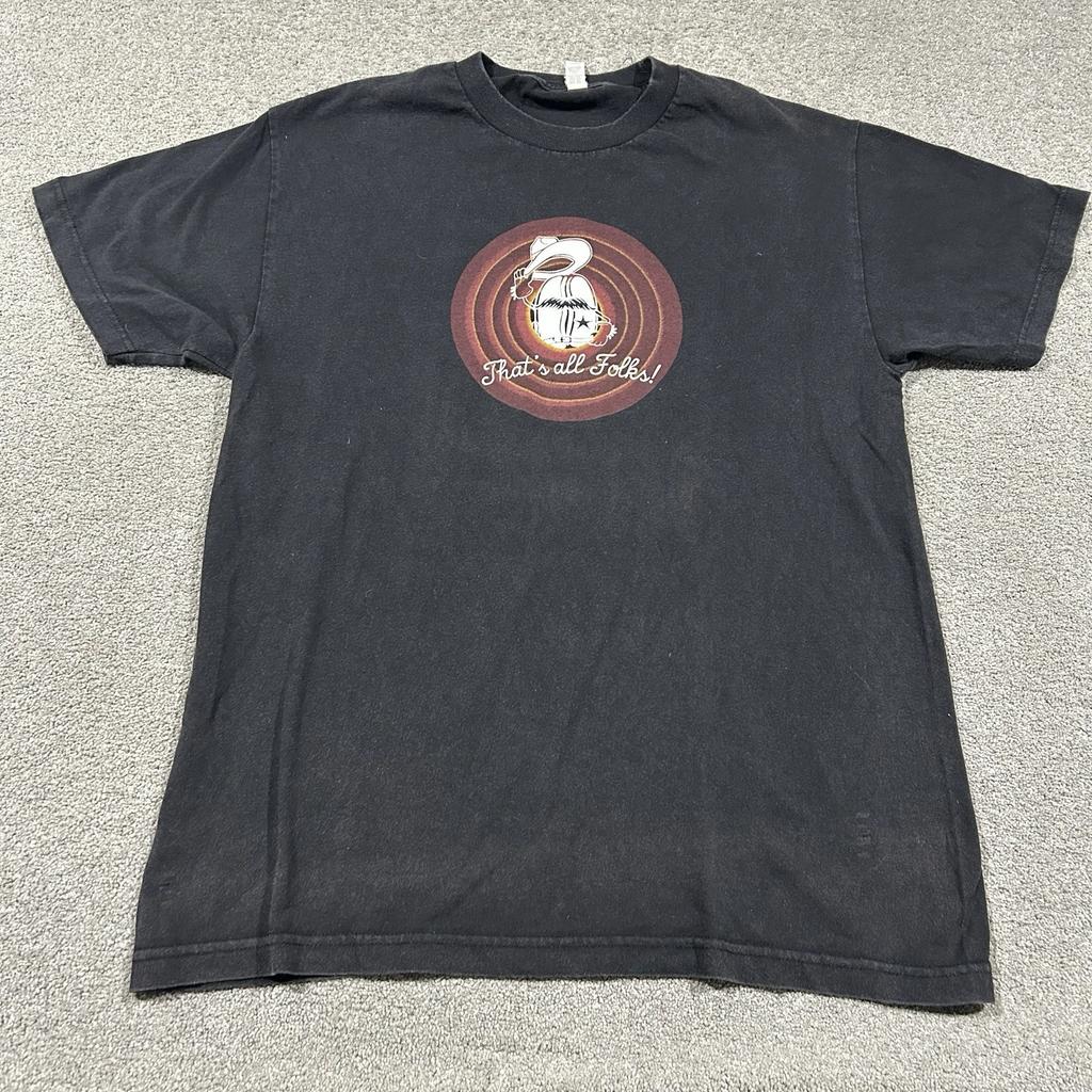 Looney Tunes T Shirt Mens M Medium Porky Pig That's All Folks Promo Graphic Tee