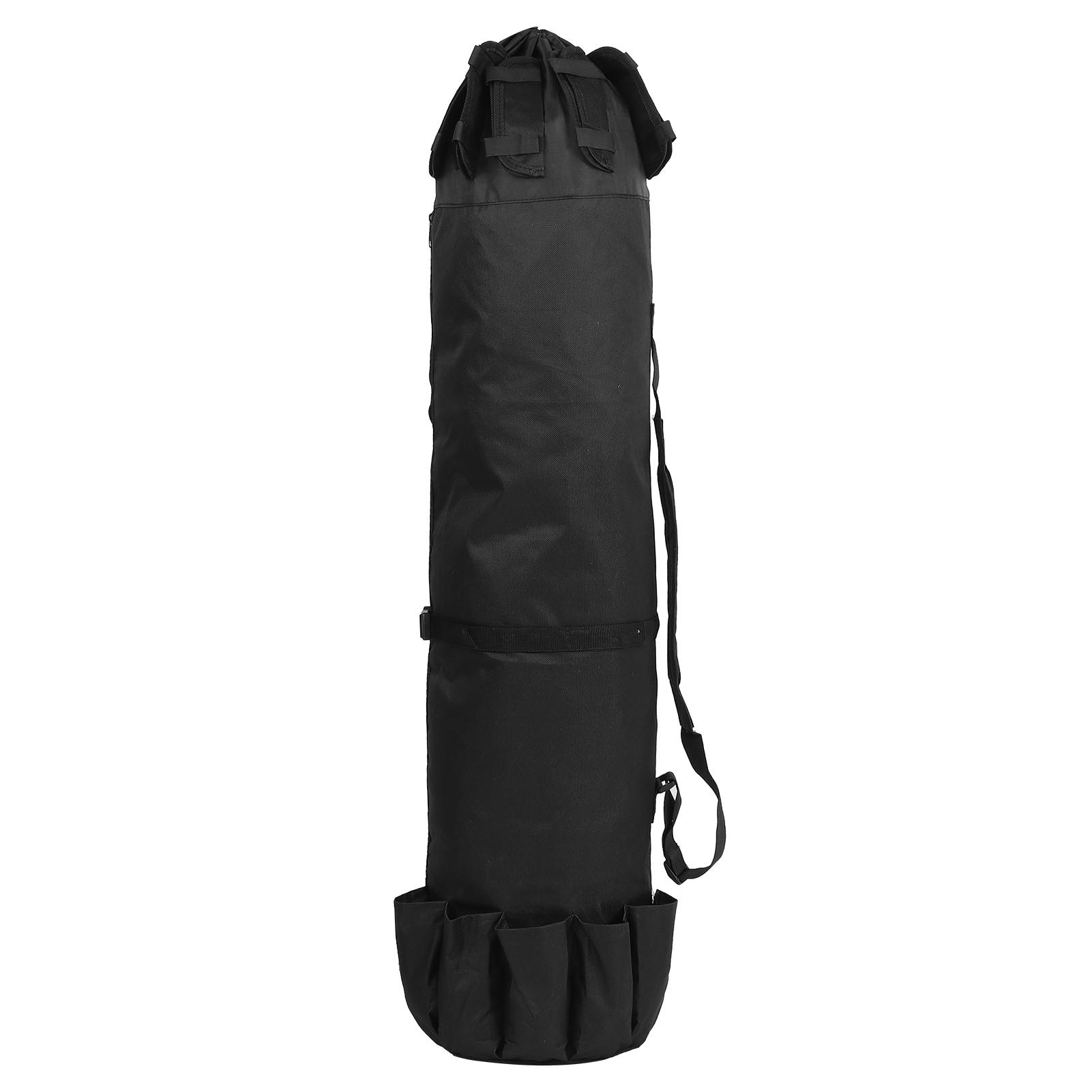 Portable Multifunction Fishing Rod Bag Case Foldable Fishing Tackle Tool Storage Bag Black