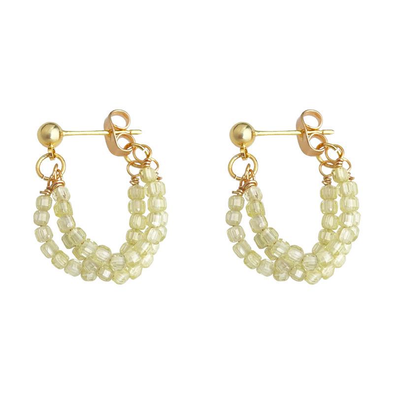 Love & Nancy Sonnet 2025 Iridescent Crystal Earrings: Korean Style, High-End Spring Collection