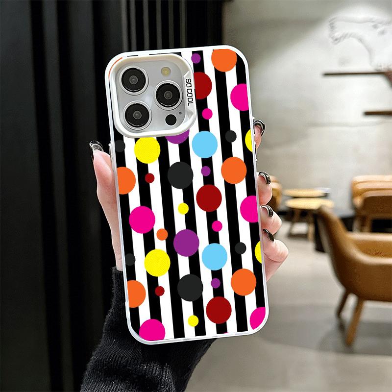 Kropki Art Fashion Design Miękkie Etui na Telefon dla iPhone 15 16 17 Pro Max 17Air 16E 14 Plus 13 12 Mini Odporne na Wstrząsy Pokrowiec Tylny She