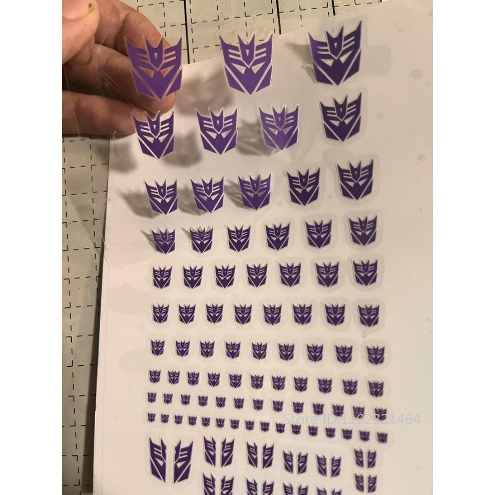 Decepticons Autobots G1 Çıkartmaları 45+ Sembol Çıkartma Özel Kendin Yap Sahne Aksesuarları Dekorasyon Araba Çıkartması