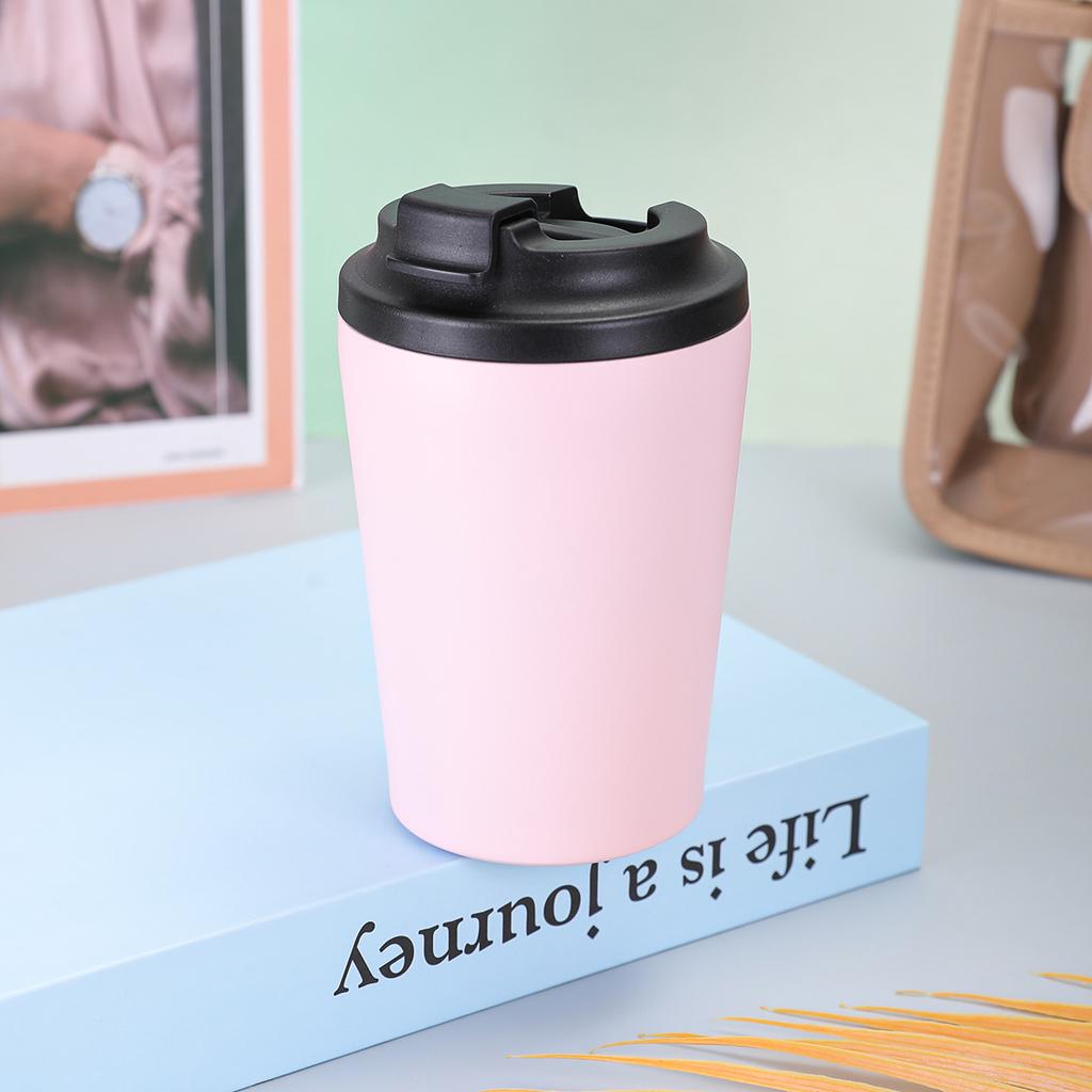 Kaffeetasse aus Edelstahl 304 Haushalt 12oz mit Messbecher für Milch Bürobesprechung kleine Wärmeisolier-Wassertasse