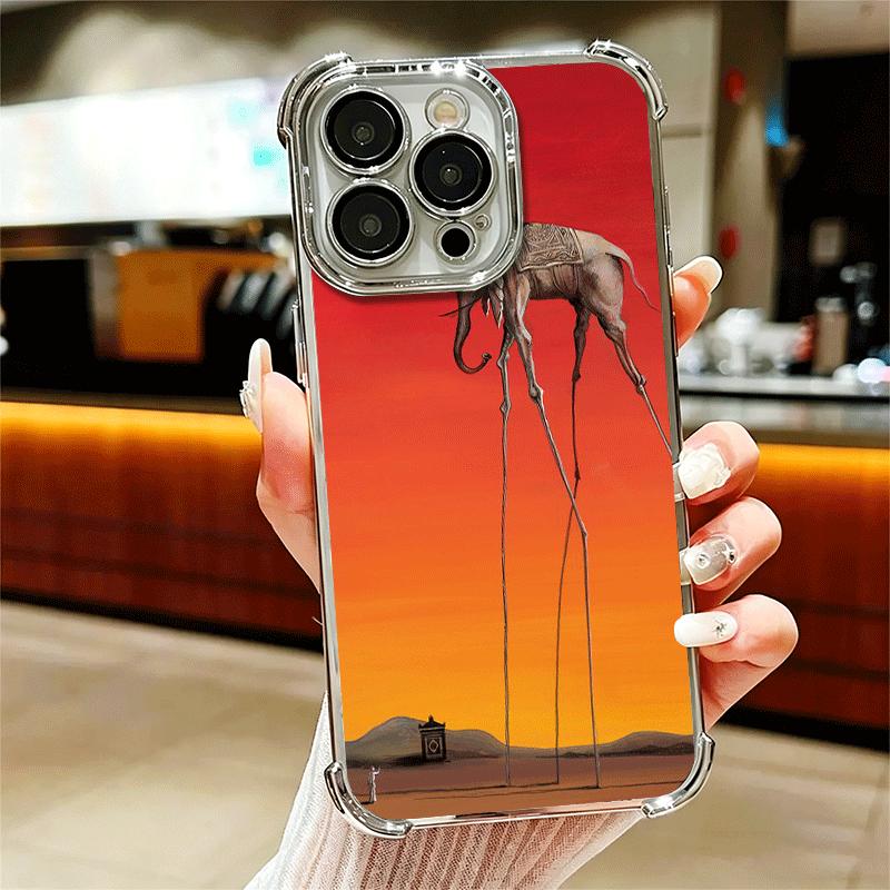 Salvador Dali Art Phone Case For iPhone 15 16 17 Air 14 Pro Max 16E Plus 13 12 Mini Plating Anti-Fall Fundas