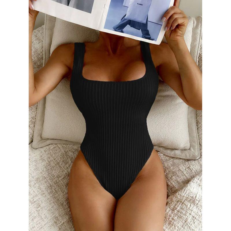 Комбинезон на широких бретелях в полоску пит, однотонный комбинезон на широких бретелях в полоску пит black M(M)