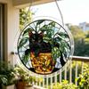 Yousheng Acrylic Puzzle Suncatcher DIY Jigsaw Puzzle Suncatcher Kit with UV Printed Design Colorful Window Hanging Ornament for Home Garden Decor