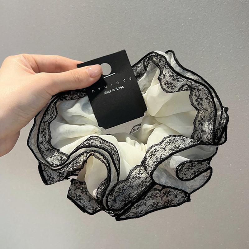 2025 Fashion Summer New Style Women Silk Satin Scrunchies Korean Ladies Girls Elastics Hair Band Ponytail Hold Hair Accessories