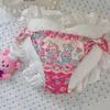 Cute Rabbit Print Bow Milk Silk Triangle Panties – Comfortable Hip-Wrap Student Style