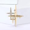 Ramadan Rhinestone Star Brooches for Women Unisex Glossy Moon Pins Office Party Friend New Year Gifts Jewelry Accessories