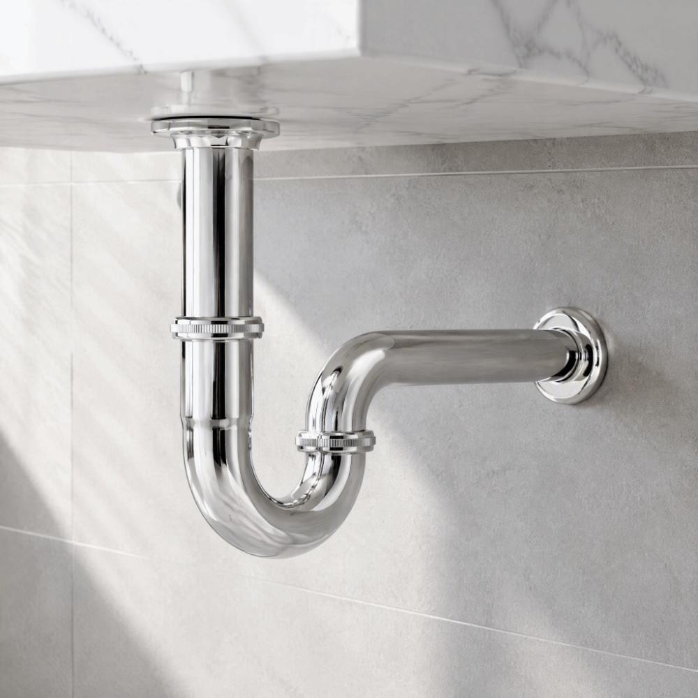 Slip Joint Extension Sink Drain Pipe G1-1/4in Size Sink Waste Trap  Wall Connection