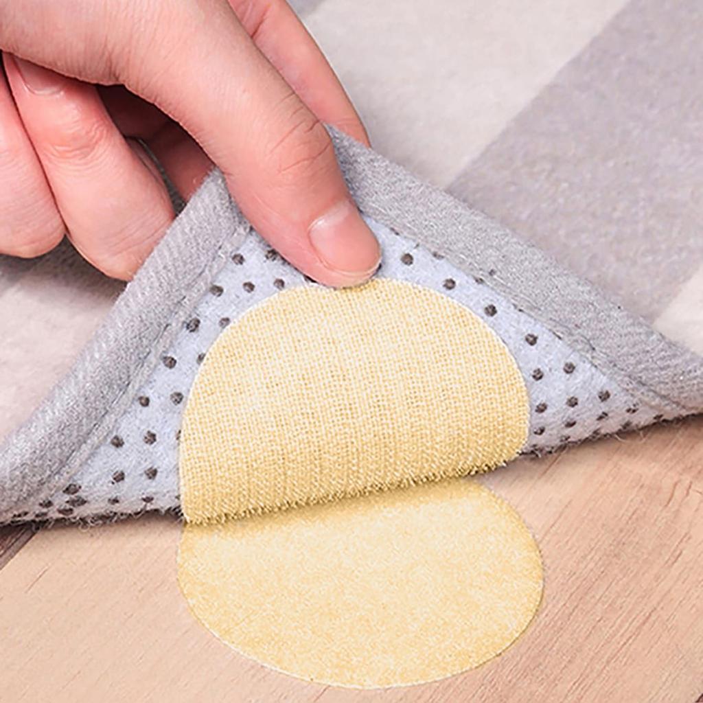 10Pcs Self-adhesive Fastener Dots Stickers Adhesive Tape Sofa Mat Bed Sheet Carpet Anti Slip Fixing Pad PVC Patch