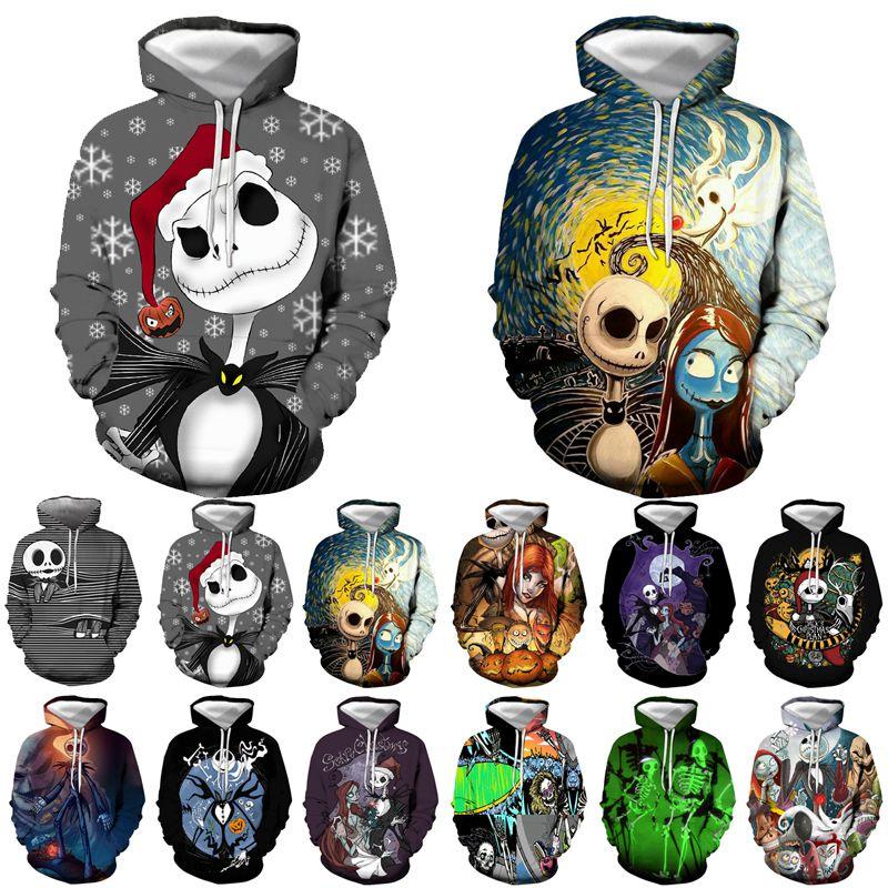 Nightmare Before Christmas 3d Printed Hoodie Jacket Jack Sally Costume Style