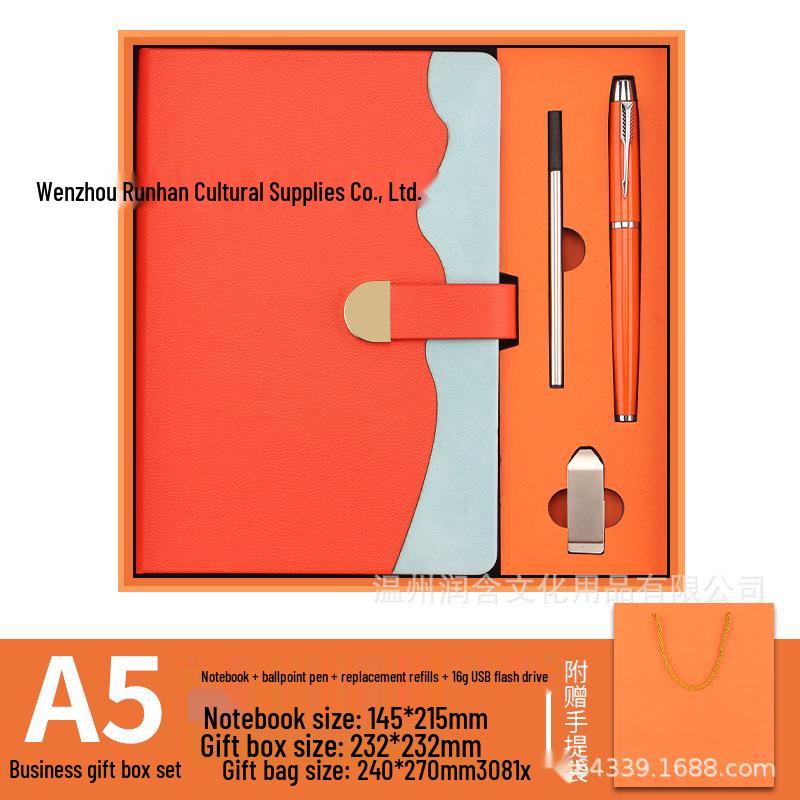 A5 Notebook & Thermos Cup Set: Custom Gift Box with Temperature Display Cup for Business Gifts