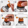 Outdoor Butane Gas Stove Converter with Self-Locking Split Type
