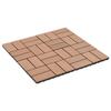 VidaXL 11x Carreau de Terrasse WPC 30x30 cm 1 m² Marron Dalle de Chemin 45029