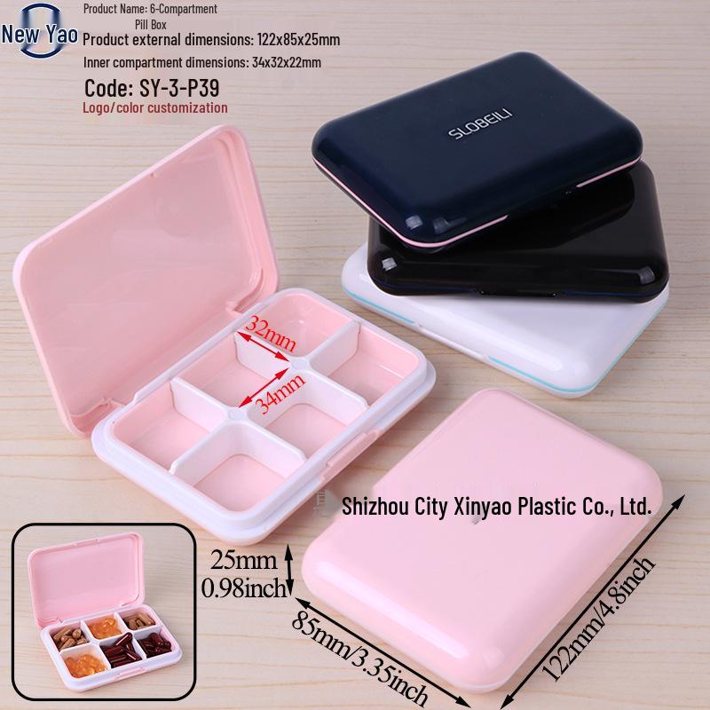 Seven-Day Pill Organizer: Morning, Noon, Night Portable Capsule Case with Large Capacity